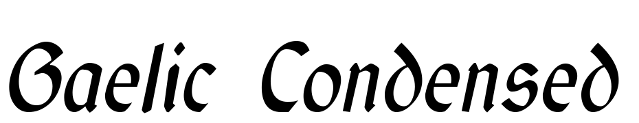 Gaelic Condensed Italic cкачати шрифт безкоштовно